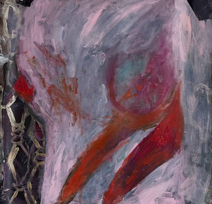 Body — 40×40 cm, 2022, canvas without stretcher bar