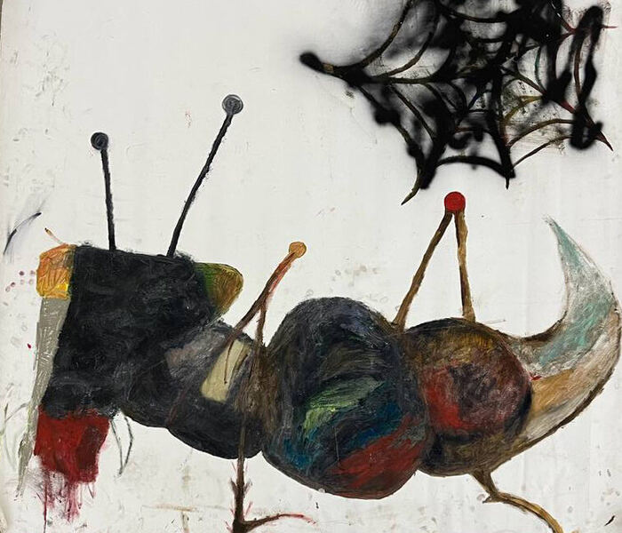 Insect — 155×140 cm, 2022, oil on canvas without stretcher bar