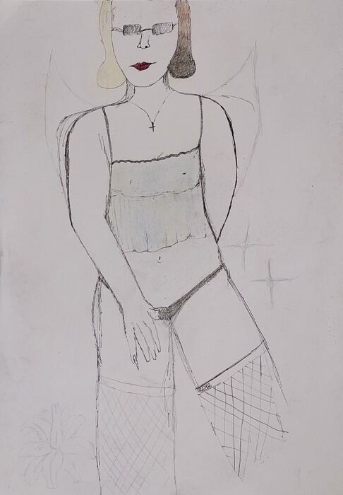 Slavic hot woman — drawing